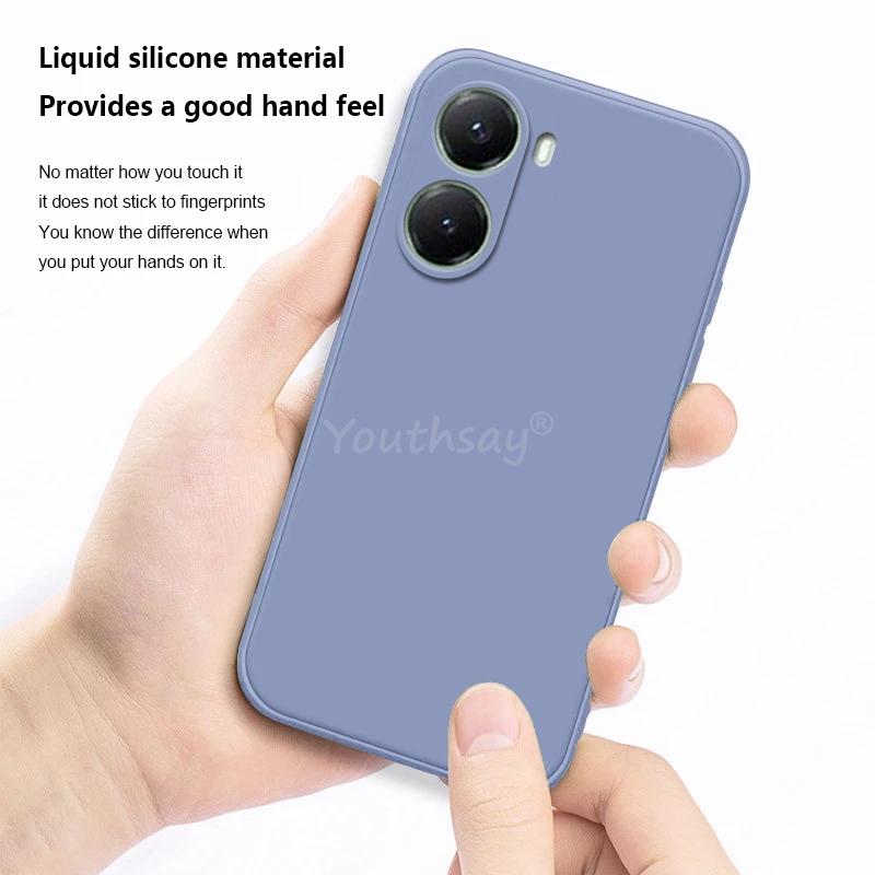 Für Xiaomi POCO X7 Pro Hülle Flüssigsilikon Plain Hülle POCO X7 Pro Hülle TPU Anti-Drop Telefonschutzhülle POCO X7 Pro Hülle
