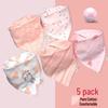 Pure Cotton Baby Triangle Bibs - Double Layer, Waterproof, Snap Closures, Newborn Scarf for Spring and Autumn