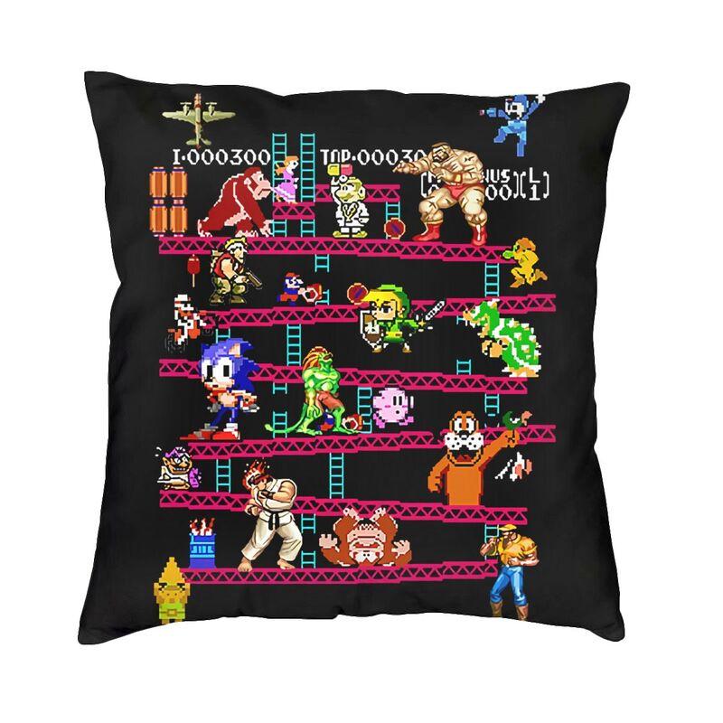 Digital Donkey Kong Cushion Cover 40x40 Cm Arcade Game Collage Soft Nordic Throw Pillow Case for Sofa Car Fashion Pillowcase