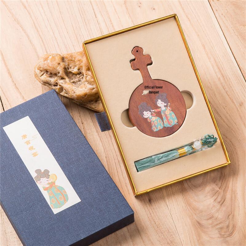 Китайское деревянное зеркало в подарок «Ночной банкет династии Тан»