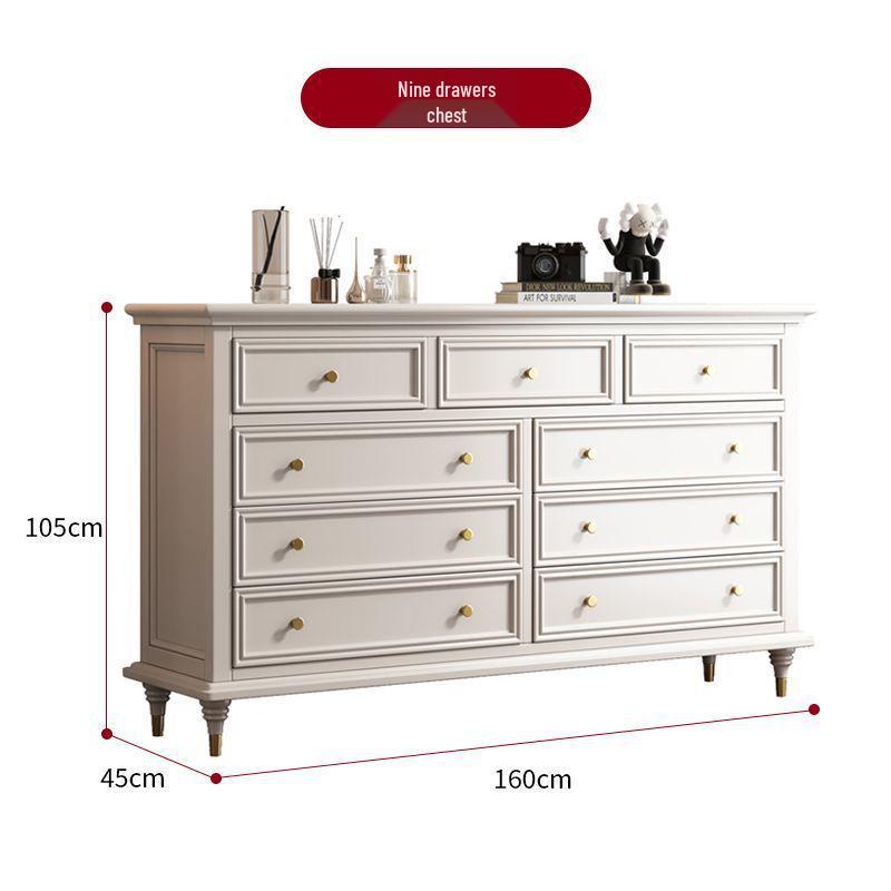 American Solid Wood Multi-Drawer Storage Chest for Bedroom & Living Room