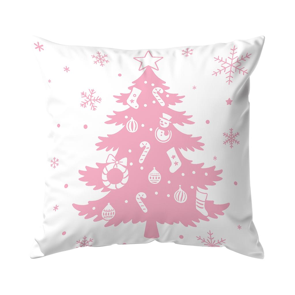 Christmas Snowflakes Pillowcase Printed Polyester 40/45/50cm Throw Pillowcover Decorative Sofa Cushion Pillowslip Home Decor