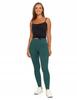 Women's Sports Leggings High Waist Ribbed Stylish MORAJ XXL/3XL green