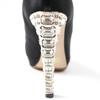 Tolle MIUMIU Pumps Offene Zehenpartie mit Kristallschmuck Schwarz Satin Damen 37 Gebraucht