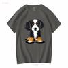 Inktastic Bernese Mountain Dog T Shirt Kiniart Bmd Cute Drawing Illustration Vintage Washed Stylish Homme Stretched Versatile