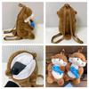 2025 Japanese Style Cute Otter Plush Backpack for Girls - Autumn/Winter JK School Bag
