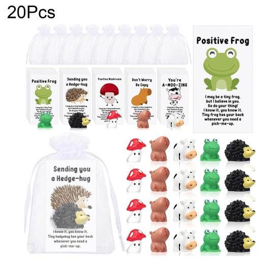 Employee Appreciation Gifts Bulk for Coworkers Funny Resin Animals with Thank You Cards Inspirational Office Pocket Gifts