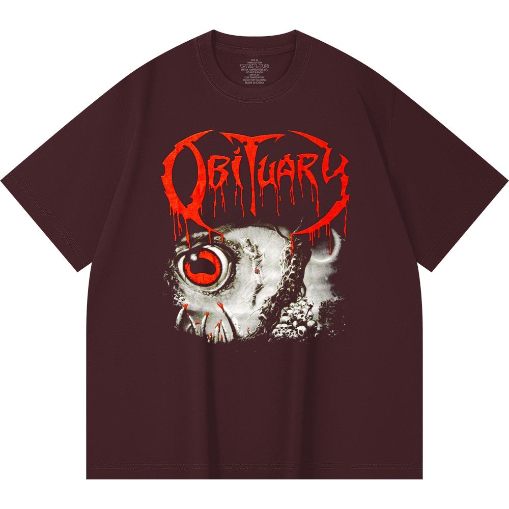 230 g/m² 100% Baumwolle Heavy Metal T-Shirt Rockband Beliebte Musik Druck Unisex Schweres Baumwoll-T-Shirt