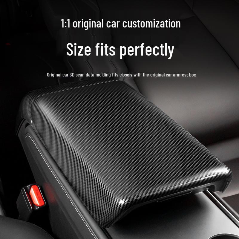 Tesla Model Y/3 Armrest Box and Air Outlet Carbon Fiber Covers