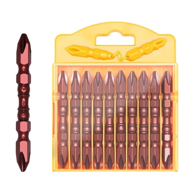 Hardness 65mm Screwdriver Bit Double Crossing Head Hexagonal Handle Electric Screwdriver with Magnetic Screwdriver Set