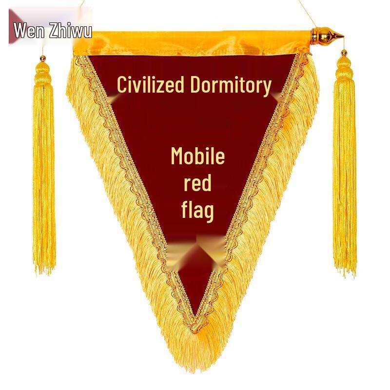 Premium Red Triangular Foaming Character Pennant