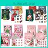 Christmas Santa Cartoon Snack Packaging Bags With Decorative Stickers Events For