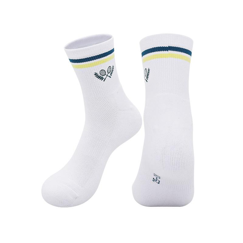 Summer Professional Badminton Socks Youth Non-Slip Mid-Tube Sports Socks Basketball Running Cotton Sweat-Absorbing Training Socks