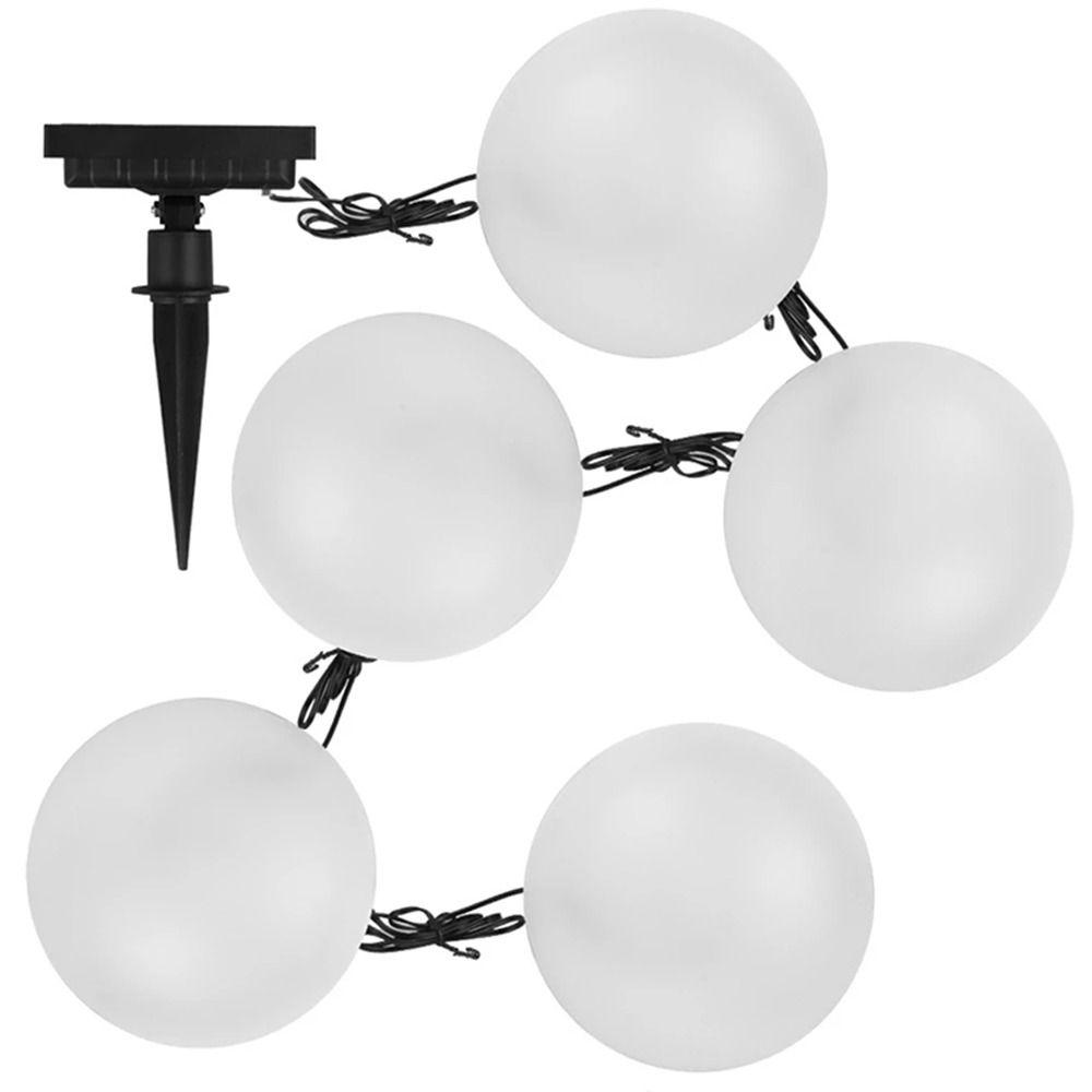 5pcs 1 Drag 5 Solar Ground Lights Half Ball Shaped Cobblestone Lamp Lawn Lamps  Outdoor Garden Lawn