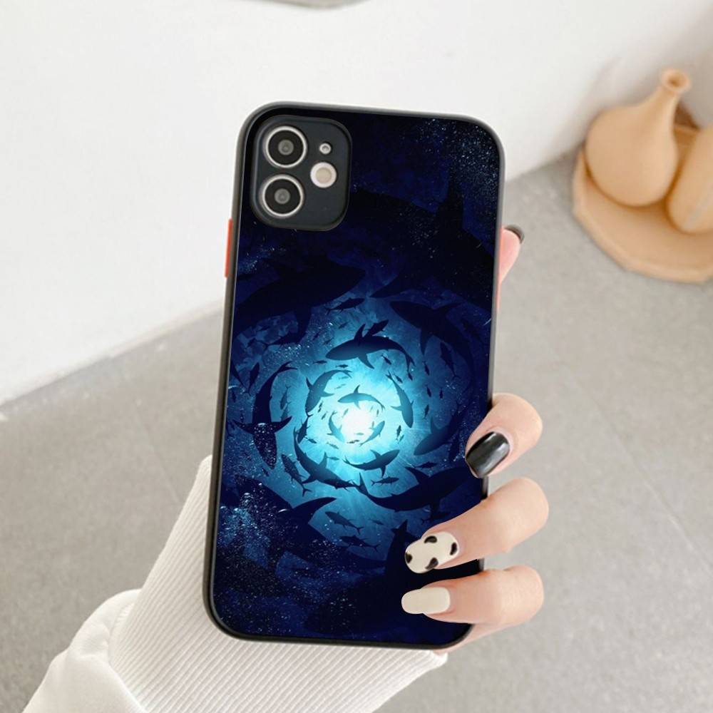Classic Marine Animal Whale Phone Case For IPhone 14 11 12 13 Mini Pro Max 8 7 Plus X XR XS MAX Translucent Matte Cover