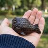 Lucky Charm Wood Carving Ornament Mini Tea Pet Cute Koi Fish Ornament  Tabletop Display