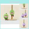 Charming Soft Plush Vegetable Keychain Doll Featuring Eggplant And Bitter Melon Design