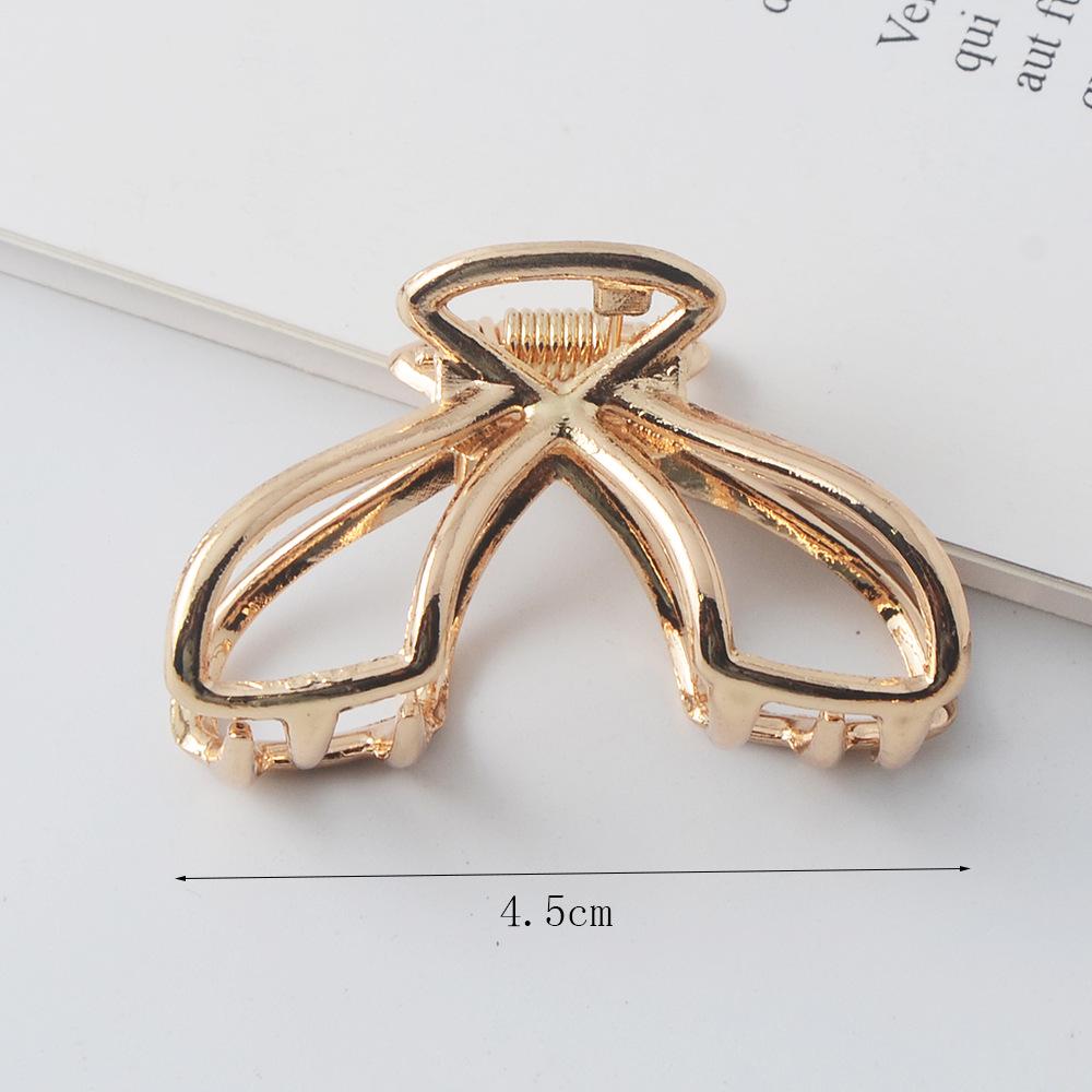 INS Minimalist Metal Claw Hairpin: Small & Medium Retro Hair Clip for European & American Styles, Korean Headwear