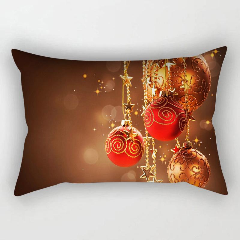 

Christmas Red Cushion 30X50 Elk Tree Balloons Pillow Decorative Sofa Home Decoration Decor Cushions 30x50cm