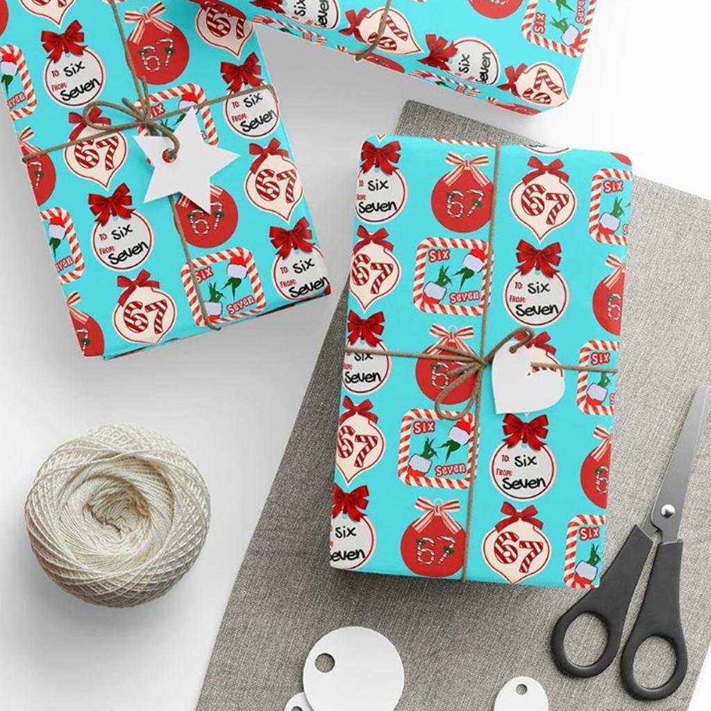 Christmas Gift Wrapping Paper Roll Holiday Decorative Packaging Material