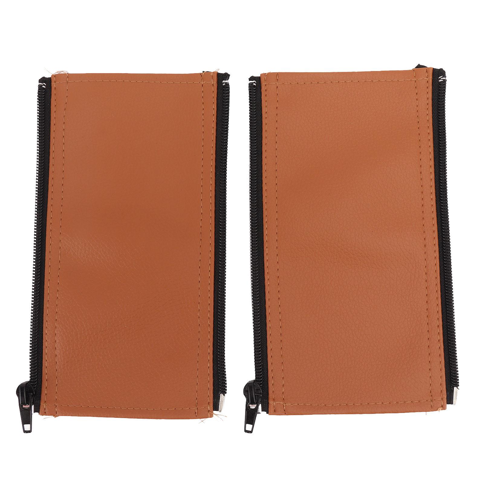 2pcs Stroller Handle Sleeve   Cleanable Soft Comfortable Elastic Stroller PU Leather Cover