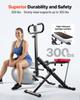 Squat Machine, Deep Squat Rowing Machine for Home, Easy Setup & Foldable Exercise Equipment, Glute Trainer Machine with 2 High-Strength Resistance