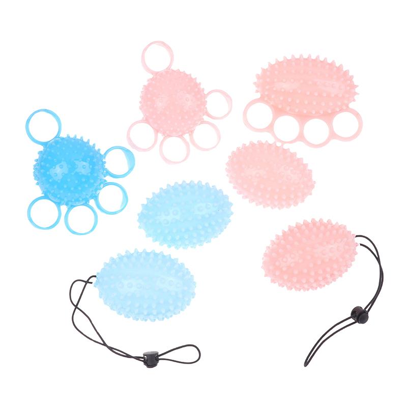Finger Grip Ball Massage Rehabilitation Training Elderly Exercise Ball Hand Finger Strength Circle Grip Device Soft Finger Ball