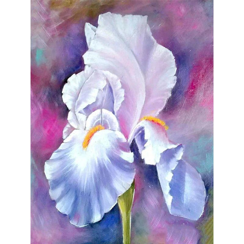 5d DIY Diamond Painting Flower Full Square Drill Diamond Embroidery Iris Mosaic Rhinestone Craft Kit Home Wall Decor