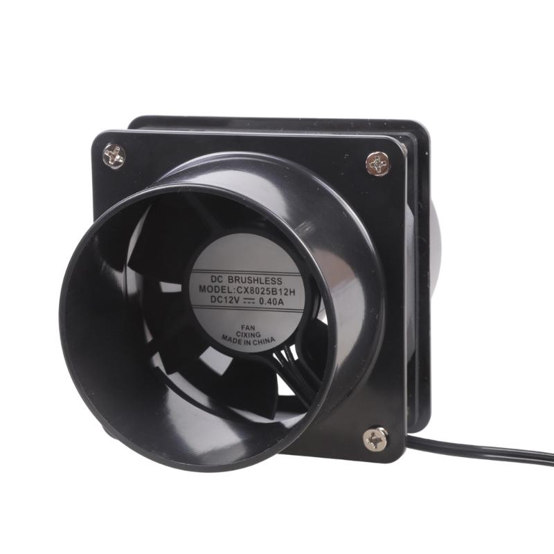 8cm 12V 0.4A Exhaust Fan Quiet Duct Extractor Fan Ventilation Exhaust Air Blower Ventilator Fan with Speed Control