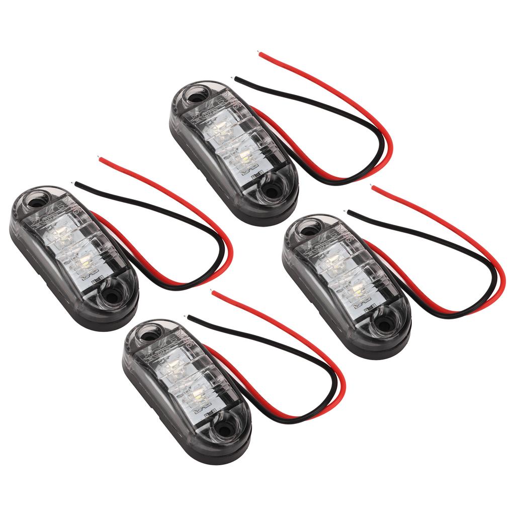4 STÜCK LED Innen Seitenmarkierungsleuchten 12V Stabiles PC-Material Geeignet für Wohnmobile Schiffe Yachten