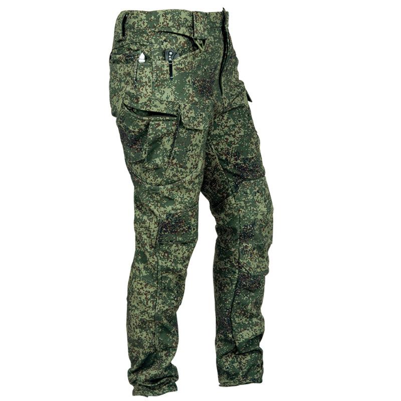 Men's Outdoor Sports Trekking Fleece Pants Sweatpants Multi-pocket Pants City Warm Cargo Pants