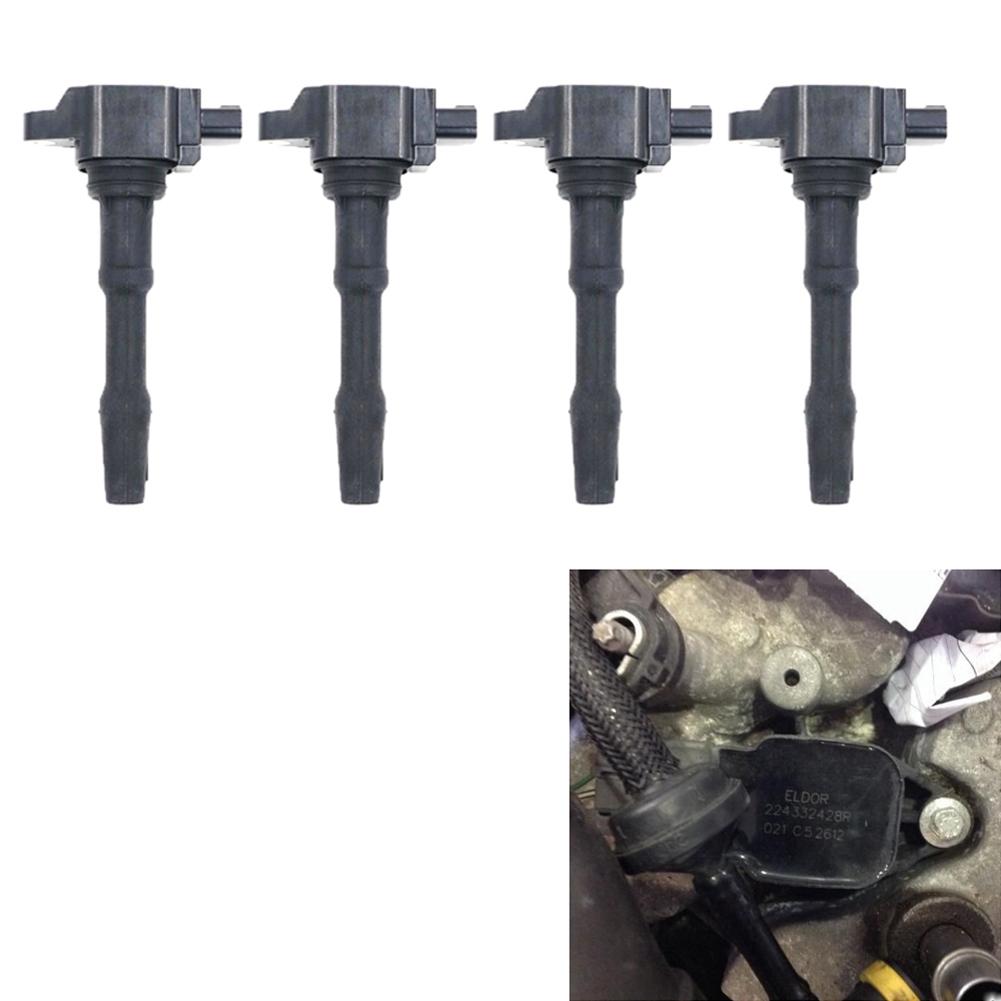 WO-4Pcs Ignition Coil 224332428R For 2016-2017 Smart 0.9L 1.0L For Dacia Dokker Duster Lodgy Logan MCV Sandero чёрный