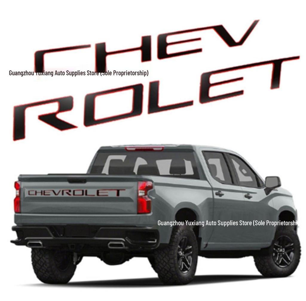 Chevrolet Silverado Tailgate and Pickup Truck 3D Stickers