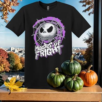 Maglietta Jack Skellington Master Of Fright T-shirt Uomo Donna Unisex Tshirt SY531