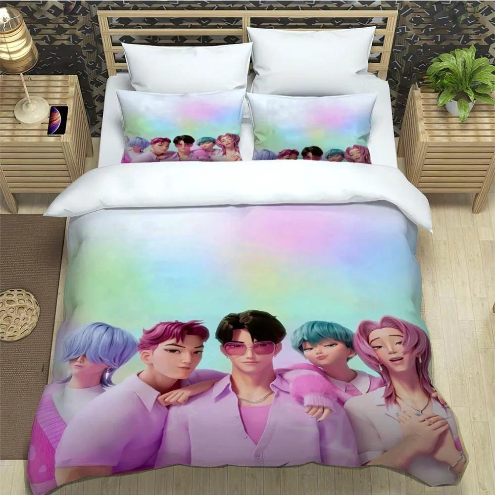 Comforter Kpop Demon Hunters Printed Bedding Sets Exquisite Bed Supplies Set Comforter Set Bedding Set Luxury Birthday Gift