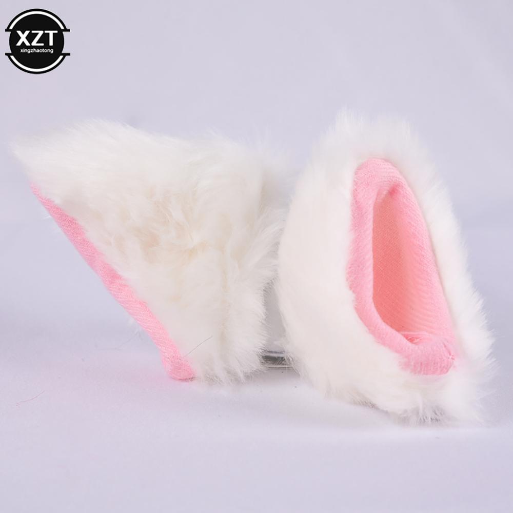 Stylingová nálepka na helmu Cosplay dekorace Příslušenství k helmě 2ks/pár Roztomilá motocyklová helma Dekor plyšové kočičí uši