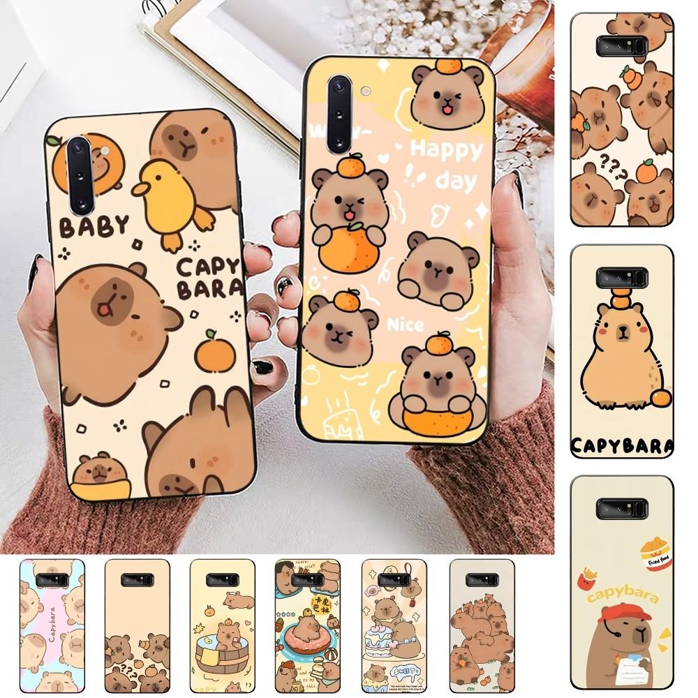 Cartoon Capybara Phone Case For Samsung Note 8 9 10 20 Pro Plus Lite M 10 11 20 30 21 31 51 A 21 22 42 02 03