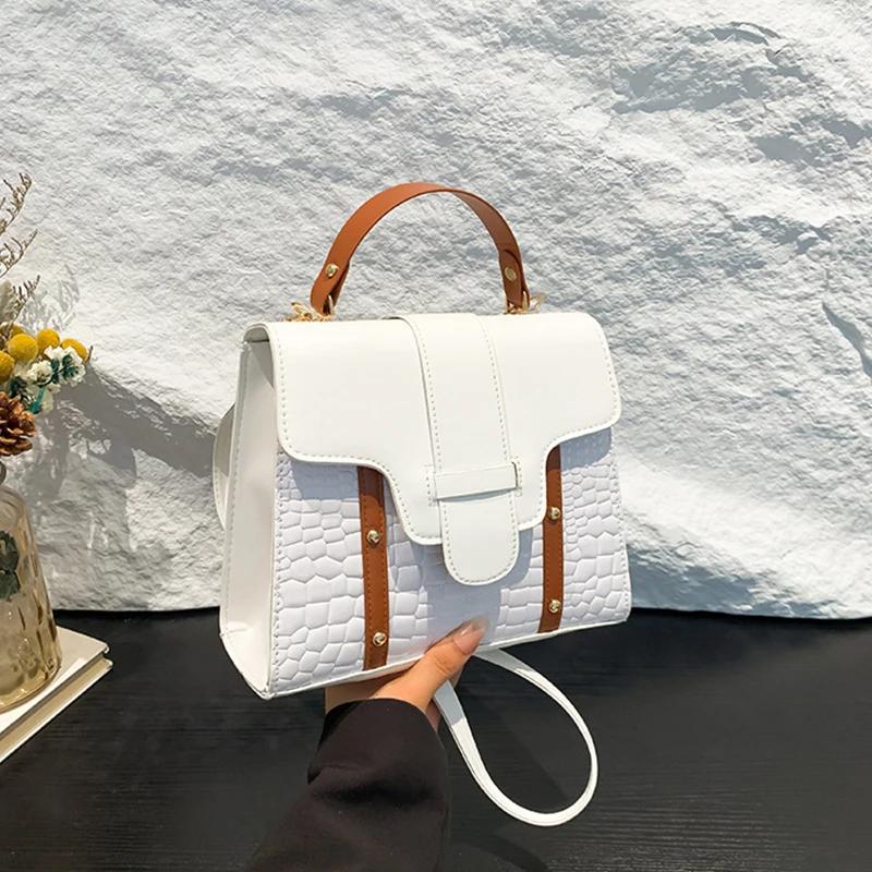 Stone Pattern Rivet Handheld Bag  Versatile Crossbody Bag  One Shoulder  Elegant and High-end  New