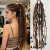 24Inch Textured Dreadlock Ponytail Synthetic Twist Braid Hairpiece Women's Braided Wigs  DIY