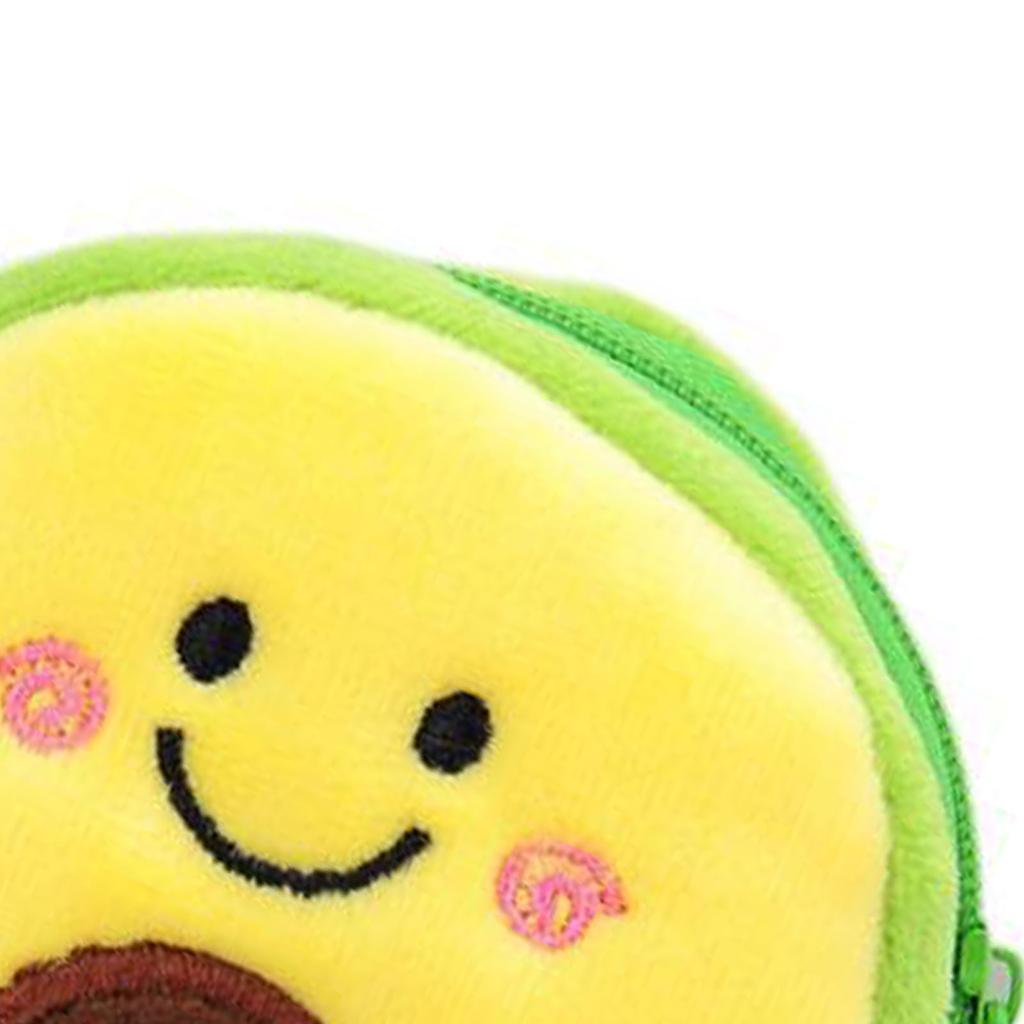 Portofel Pluș Avocado Multifuncțional Portabil Desene Animate Fruct Fermoar Geantă Monede