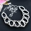 Black Onyx Gemstone Handmade 925 Sterling Silver Jewelry Necklace 18" KG-1647