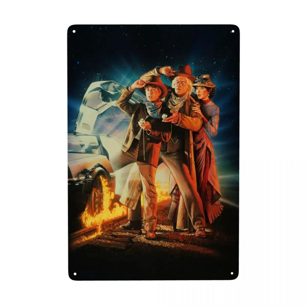 Flux Capacitor Metal Sign - Back To The Future Modern Tin Decorative Plaques, Office Store Pubs Club Art Decor