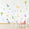 Cartoon Cute Dinosaur Wall Stickers Decoration for Bedroom Boy Wall Art Kids Room Design Home Decore Living Room Wallpaper DIY