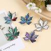 Creative Shell Leaf Brooch Pendant With Inlay For Women And Men