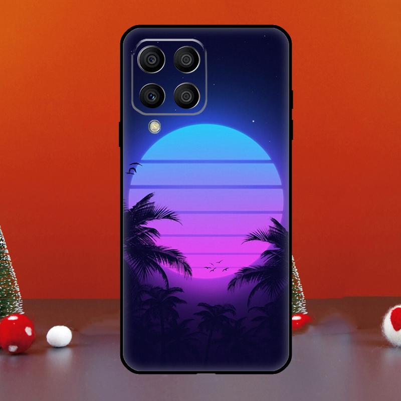Синтвейв 80-х Ретро Неон вэйпорвейв Для Samsung Galaxy M21 M31 M55 M15 M11 M13 M33 M35 M53 M14 M34 M54 M12 M32 M52 M06 M16 Чехол