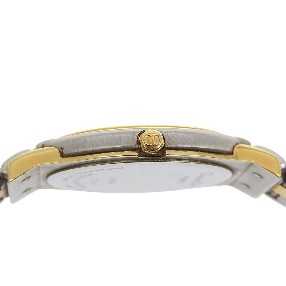 Dior Watches 45.146 WhiteDial Plated Gold/Stainless Steel Quartz Analog display mens Used