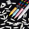 Pack Of 5/10 Acrylic Marker Replacements Brush Tip 1mm-5mm Line Wide Liquid Acrylic Paint Pen Brush Tip For Art Painting