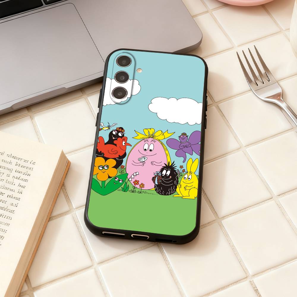 Les B-Barbapapa Family Phone Case For Samsung Galaxy A73,A72,A71,A70,A53,A52,A51,Others Soft Black Shell