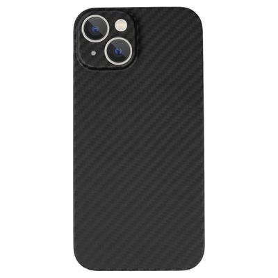 For iPhone 13 6.1 Inch Phone Cover Anti-collision 1500D Coarse Texture Aramid Fiber Back Case