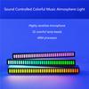 Car Sound Control Rechargeable Light RGB Voice-Activated Music Rhythm Ambient Light with 32 LED 18 Colors Car Home Decoration Lamp